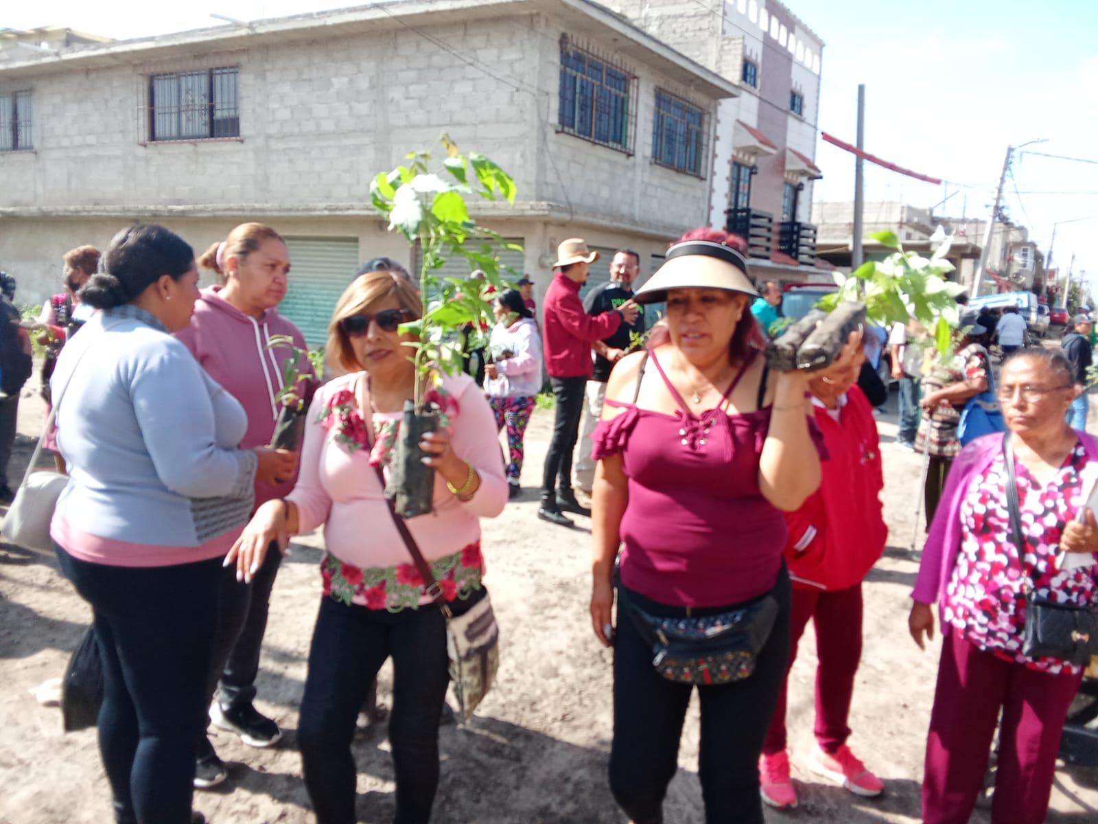 ejidtarios de los remedios, defensores del parque y voluntarios realizando trabajos de hidratacion forestal en el parque nacional los remedios reforestación en el parque nacional los remedios